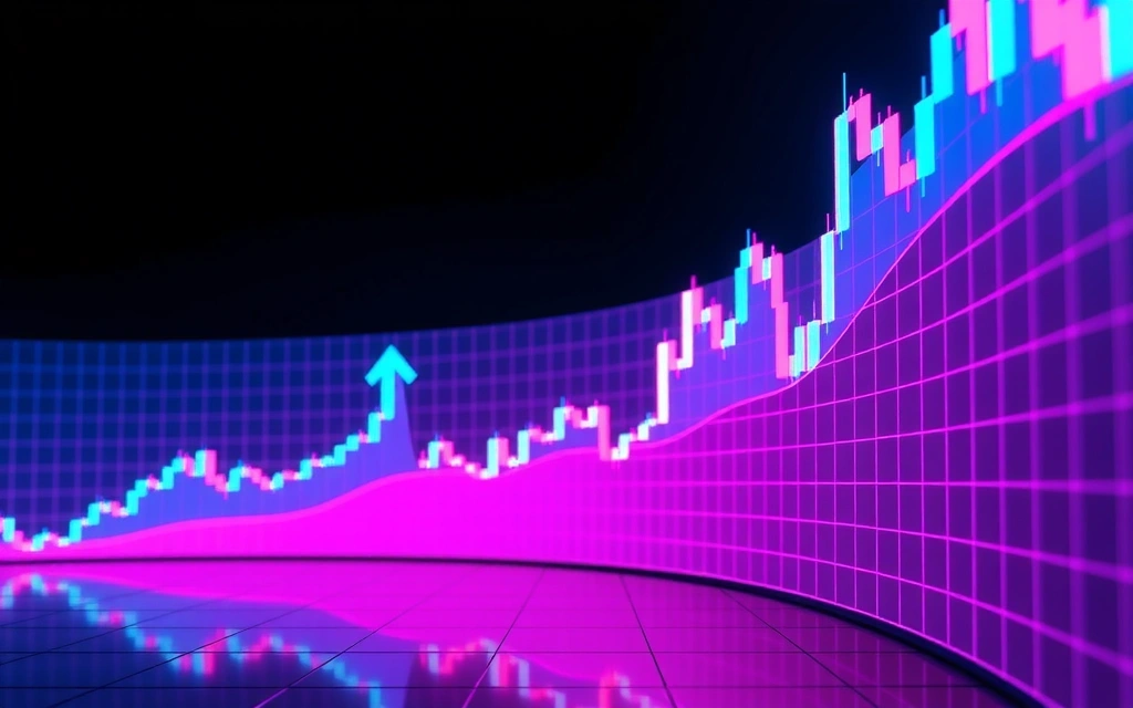 Neon Trader game interface showing neon charts and trading interface